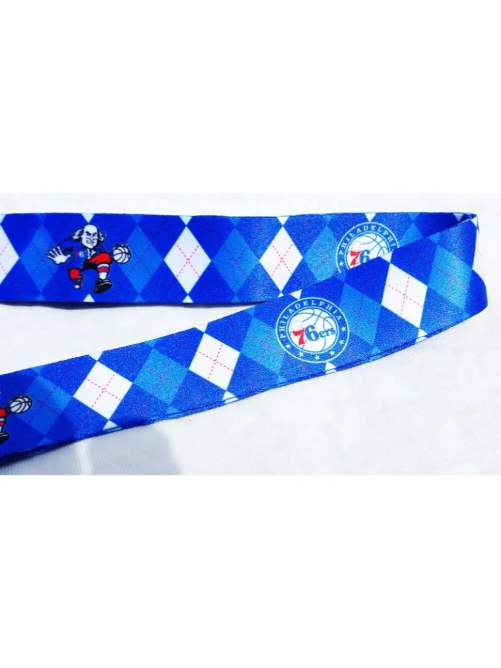 Philadelphia 76ers Lanyard Keychain Argyle Reversible With Clip NBA New